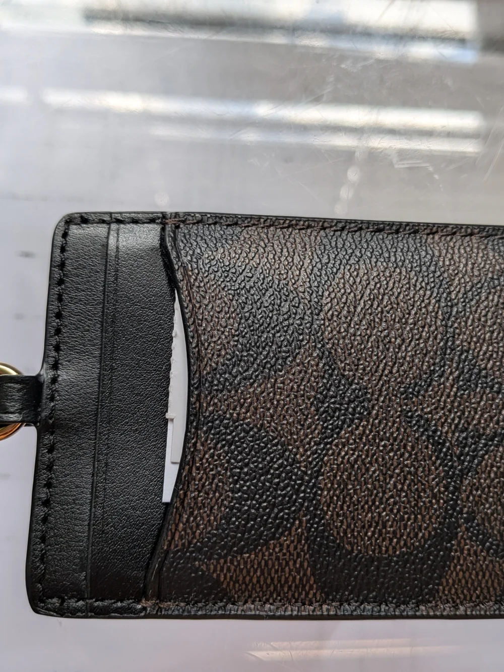 Coach Card Holder & Lanyard in Signature Canvas/Brown